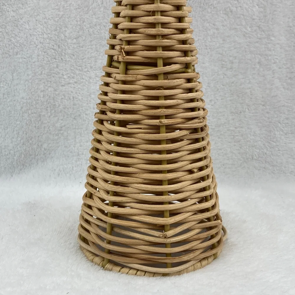 Woven Rattan Mushroom Decor 13.5”